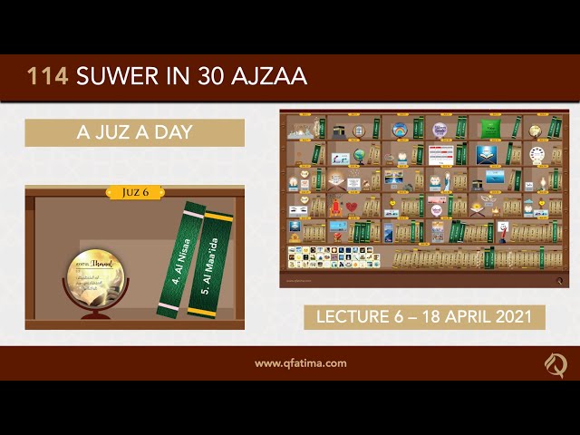 [Introduction To Quran City Of Q Fatima] Juzz 6 Of Holy Quran | English