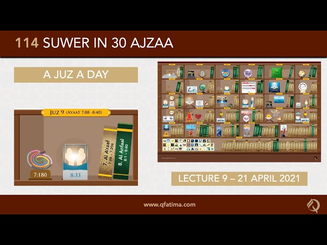 [Introduction To Quran City Of Q Fatima] Juzz 9 Of Holy Quran | English