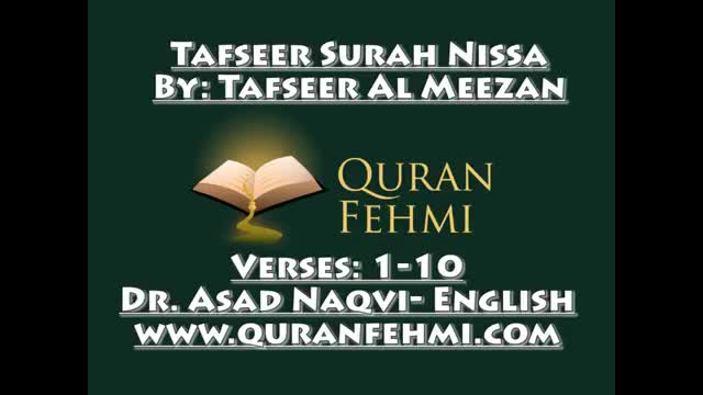 [01] - Tafseer Surah Nisa - Tafseer Al Meezan - Dr. Asad Naqvi - English