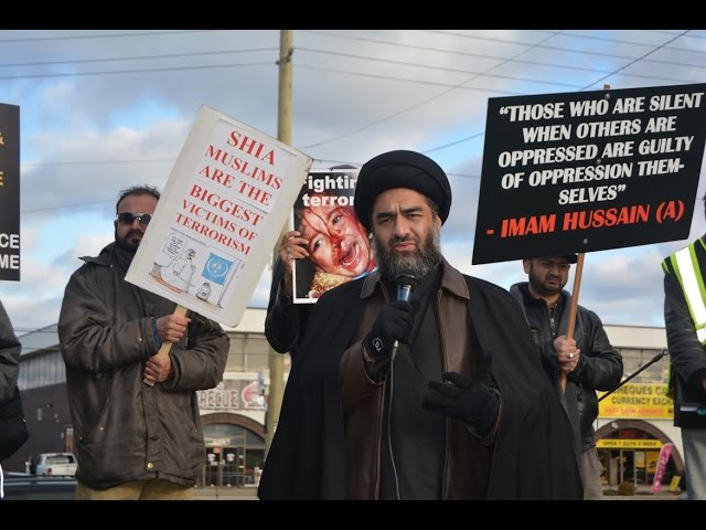 [Moulana Raza Rizvi] Toronto Protest at Pakistani Consulate against Shia Killings in Pakistan Nov 2016 - Urdu