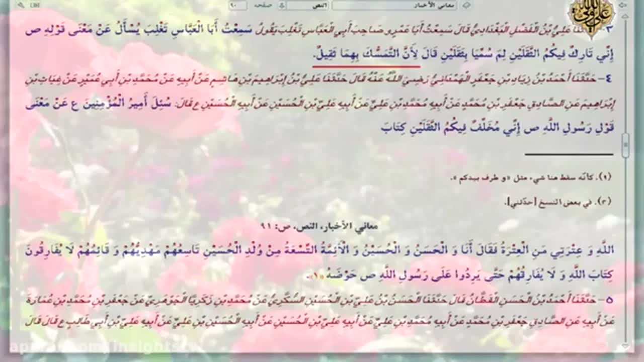 The Thematic Commentary On The Holy Quran - 026 - P 02 - About The Thaqalayn = إني تارك فيكم الثقلين English