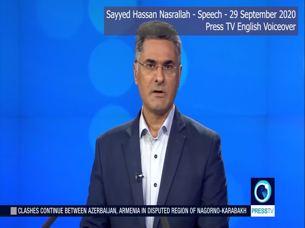 Sayyed Hassan Nasrallah - Speech - September 29 2020 - Press TV English Voiceover