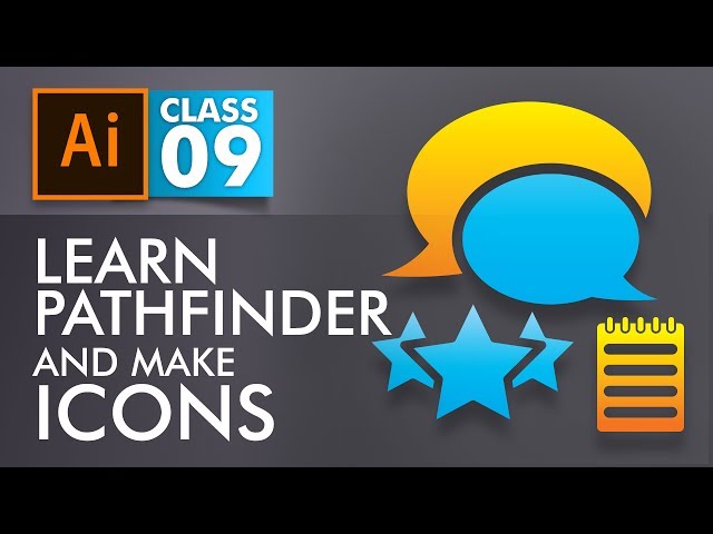 Adobe Illustrator Training - Class 9- Learn Pathfinder and make Icons