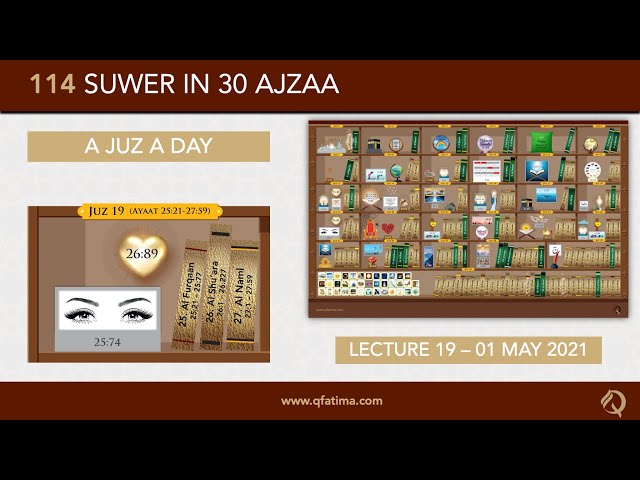 [Introduction To Quran City Of Q Fatima] Juzz 19 Of Holy Quran | English