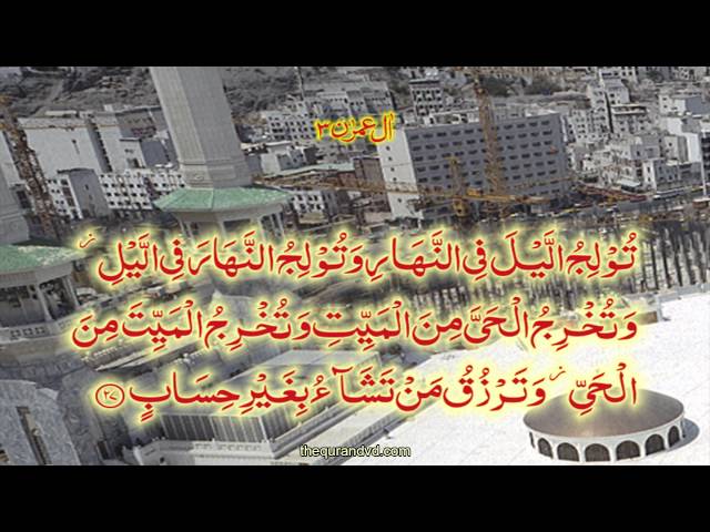 Chapter 3 Al-\'Imran | HD Quran Recitation By Qari Syed Sadaqat Ali - Arabic