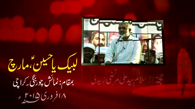 [لبیک یاحسین مارچ] Speech : H.I Murtaza Zaidi - 18 Feb 2015 - Urdu