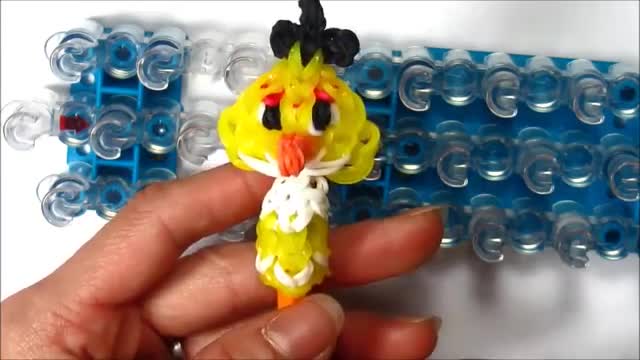  Loom Angry Birds Pencil Topper Charm -How to make - English