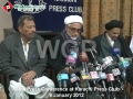 [9 January 2012] Press Conference - شیعہ علما و اکابرین - Karachi Press Club - Urdu