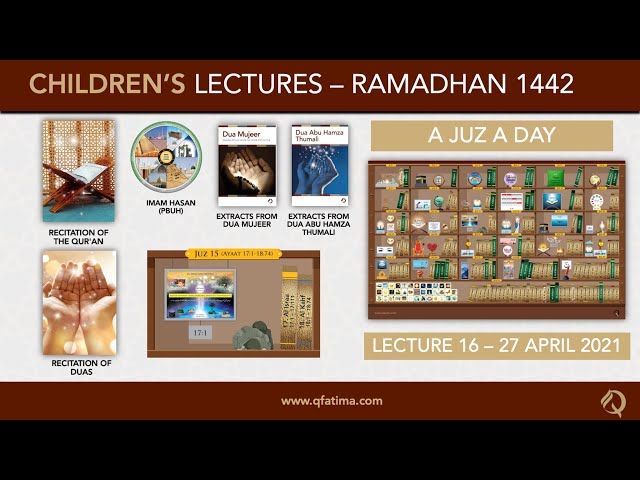 Month Of Ramadhan 1442 | Children Lecture PXVI | Quran Recitation & Short Duas | English