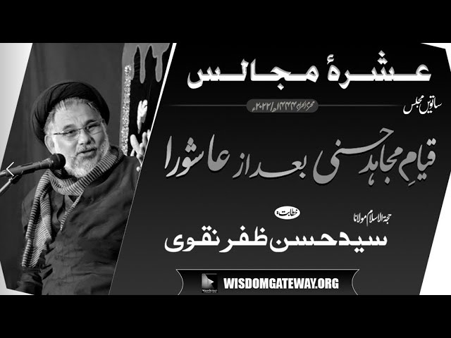 [Ashra e Sani 7] Molana Syed Hassan Zafar Naqvi | Imambargah Shah e Karbala Rizvia Society | Karachi | 17 Aug 2022 | Urdu