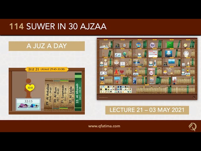 [Introduction To Quran City Of Q Fatima] Juzz 21 Of Holy Quran | English