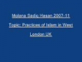 Sadiq Hasan Practices of Islam in West 2007 11 - Urdu