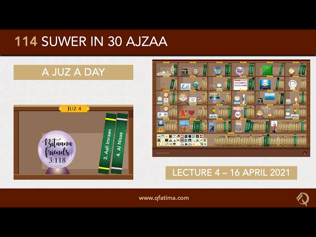 [Introduction To Quran City Of Q Fatima] Juzz 4 Of Holy Quran | English