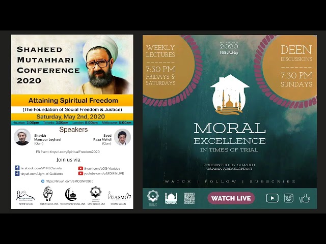 Moral Excellence in Times of Trial | Shaykh Usama Abdulghani | May 1, 2020 | English