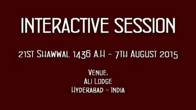 Interactive Session - H.I Aqueel ul-Gharavi - 21 Shawwal 1436 - Urdu