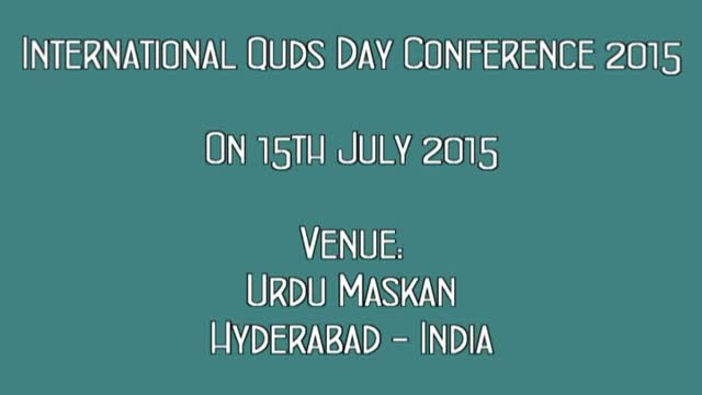 International Quds Day Conference 2015 - Moulana Taqi Agha - Hayderabad, India - Urdu